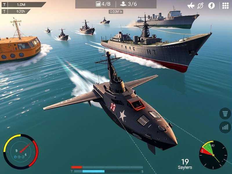 Marine Avenger Elite gameplay screenshot showing naval combat